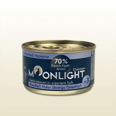 Moonlight Dinner, Fleischmahlzeit Nr 3, Huhn &amp; Tintenfisch, 6x80g