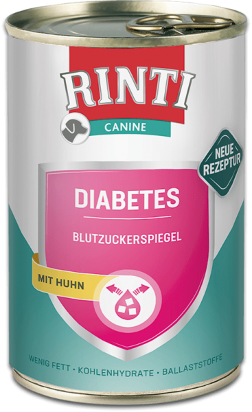 Rinti Canine | Diabetes mit Huhn | 12x400g Hundefutter