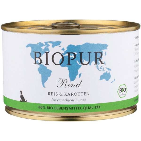 BIOPUR Dog | mit Rind, Reis &amp; Karotten | Glutenfrei