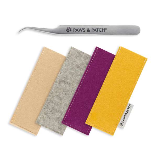 Paws &amp; Patch Zeckenpinzette SILVY | inklusive farbigen Etui | für alle Haustiere