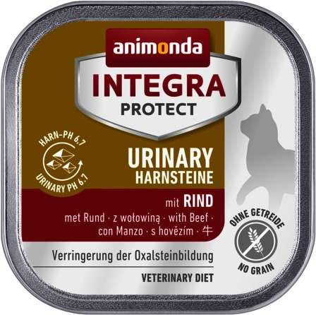 Animonda Integra Protect Urinary Harnstein | mit Rind | 6 Schalen Katzenfutter