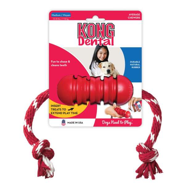 KONG Dental | mit Seil | Hundespielzeug