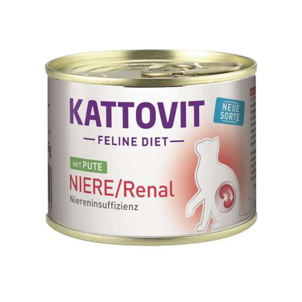 Kattovit Niere Renal | mit Pute | 12x185g Katzenfutter