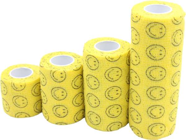 Tierbude Bandage | Yellow Smile | Größe S | 5 cm x 4,5 m