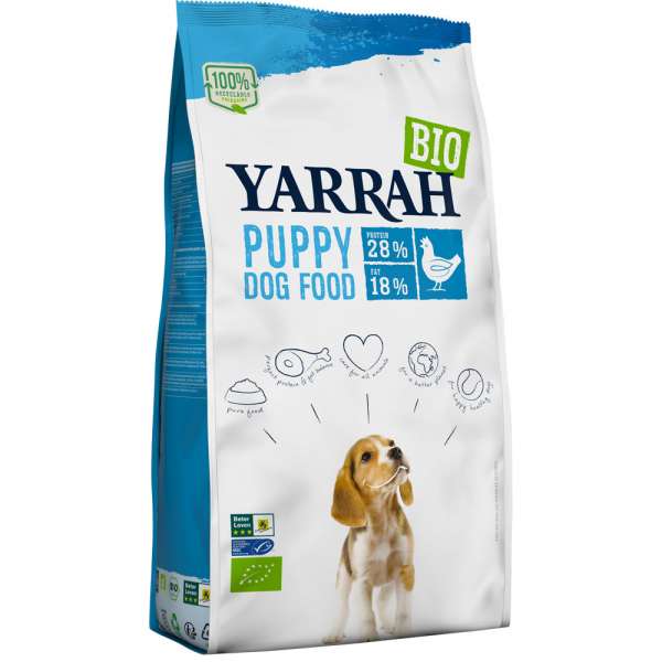 Yarrah Dog BIO Puppy | mit Bio-Huhn | 2 kg Welpen Hundefutter