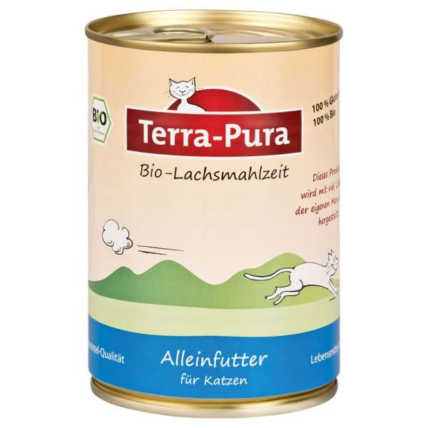 Terra-Pura Cat | Bio-Lachsmahlzeit | Glutenfrei