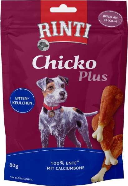 Rinti Chicko Plus Entenkeulchen | 80g Hundesnack