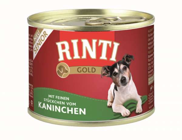 Rinti Gold Senior | mit Kaninchen | 12x185g Hundefutter