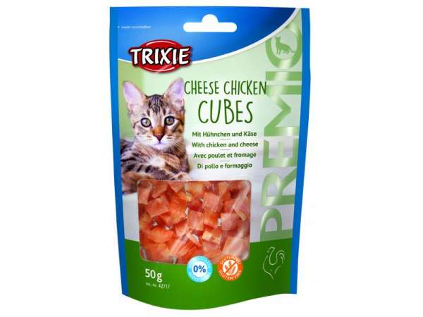 Trixie PREMIO Cheese Chicken Cubes | 50g Katzensnack