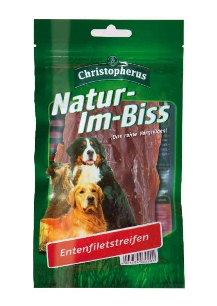 Christopherus Natur-im-Biss | Entenfiletstreifen | 70g Hundesnack