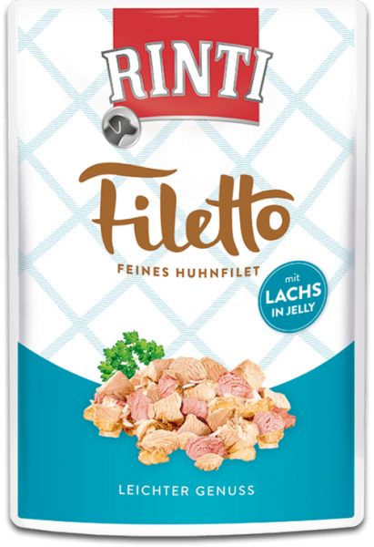 Rinti Filetto Jelly | Huhn und Lachs | 24x100g Hundefutter