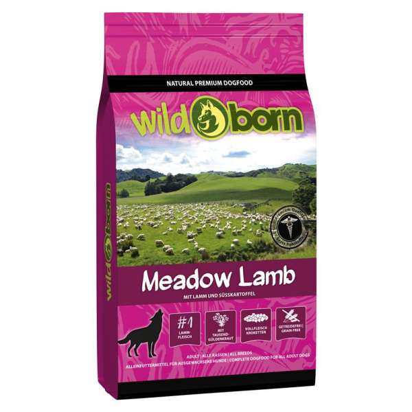 Wildborn Meadow Lamb | mit Lamm, Kartoffel &amp; Tapioka | getreidefreies Hundefutter