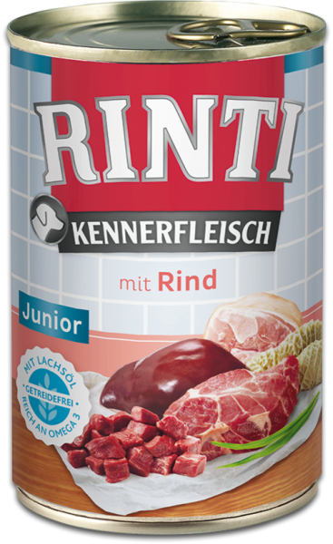 Rinti Kennerfleisch Junior | mit Rind | Hundefutter