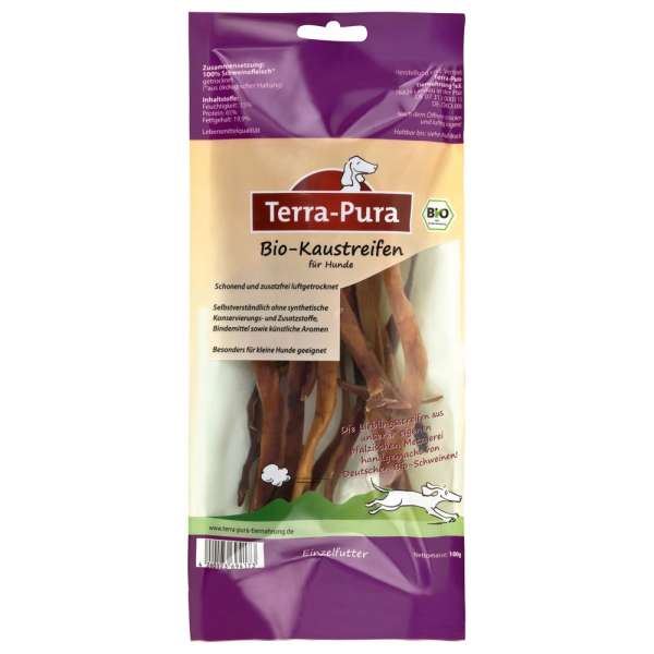 Terra-Pura Bio-Kaustreifen | 100g Hunde &amp; Katzensnacks