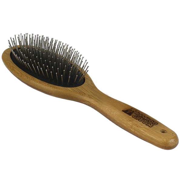 Bamboogroom Pin Brush I Handbürste mit Edelstahl Pins