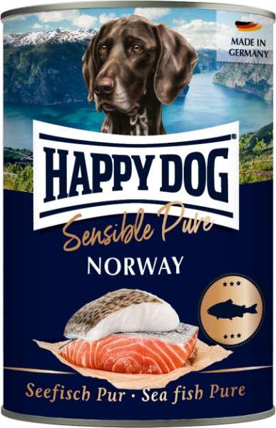 Happy Dog Norway | Seefisch Pur | 6 Dosen Hundefutter