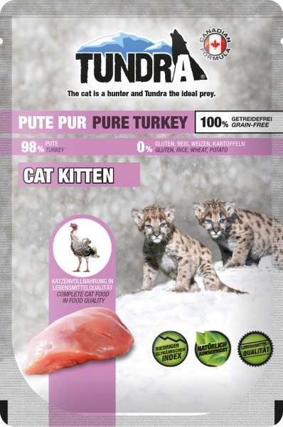 Tundra Cat Kitten | mit Pute PUR | 16x 85 g Pouch Katzenfutter