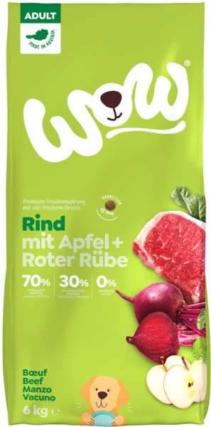 WOW Adult | mit Rind, Apfel &amp; Roter Rübe | Hundefutter