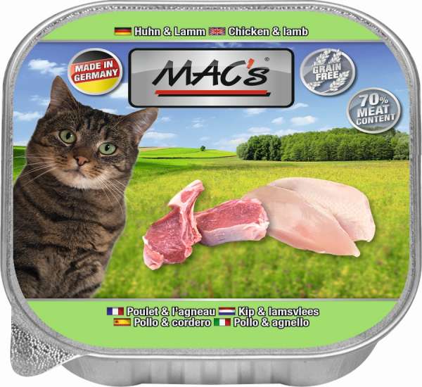 MACs Cat | mit Huhn &amp; Lamm | 16x100g Katzenfutter