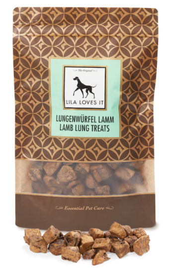LILA LOVES IT Lungenwürfel | mit Hirsch | 200 g Hundesnacks