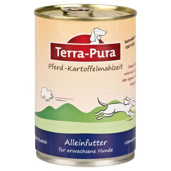 Terra-Pura | Pferd-Kartoffel-Mahlzeit, Fleisch nicht Bio | Glutenfreies Hundefutter