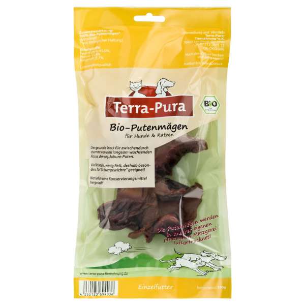 Terra-Pura Bio-Putenmägen | 100g Hunde &amp; Katzensnacks