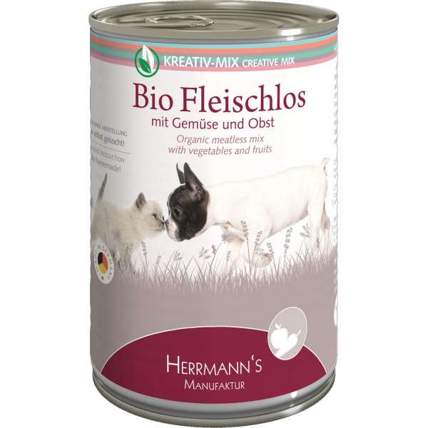 Herrmanns Kreativ Mix | Vegetarisch | Bio Fleischlos | Hunde- &amp; Katzen Ergänzungsfutter