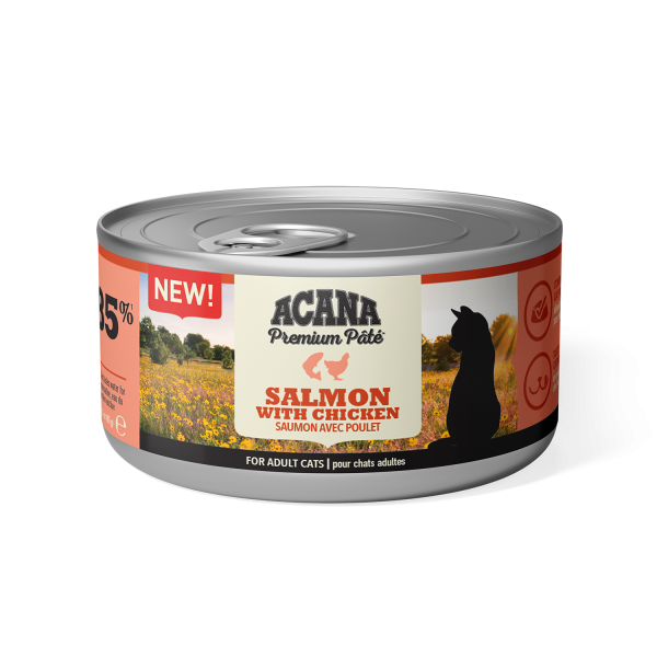 Acana Cat Premium | mit Lachs &amp; Huhn | 8x 85 g Katzenfutter