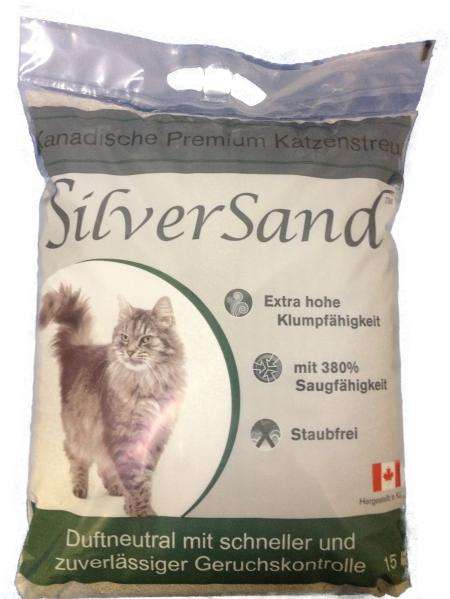 Silversand-Katzenstreu | mit Babypuderduft | 2x15 kg