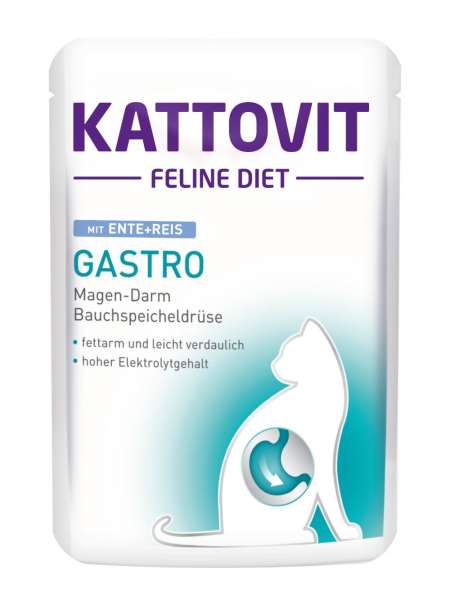 Kattovit Gastro | mit Ente &amp; Reis | 24x85g Katzenfutter