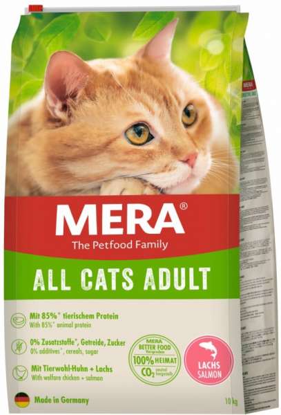 MeraCat All Cats Adult | mit Lachs | 10 kg Katzenfutter