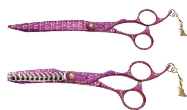 Kenchii Pink Poodle Scissor | 8'' gerade Schere
