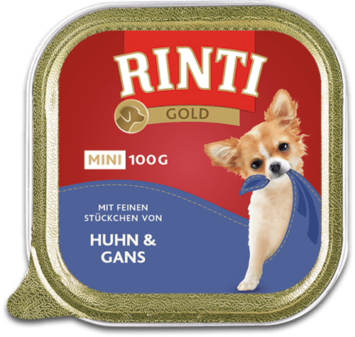 Rinti Gold Mini | mit Huhn und Gans | 16x100g Hundefutter