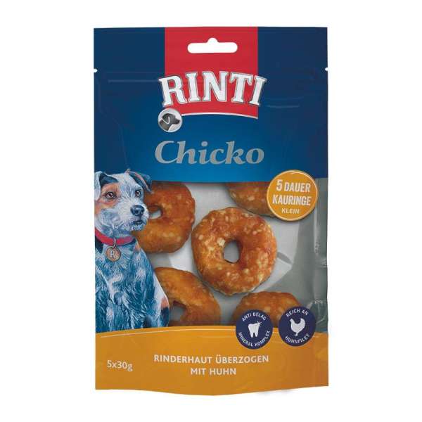 Rinti Chicko Dauer Kauringe | mit Huhn | 9x 150g Hundesnacks