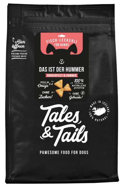 Tales &amp; Tails Icebarks | 70g Fischleckerli Dorsch &amp; Hummer