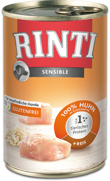 Rinti Sensible | mit Huhn und Reis | 12x Hundefutter
