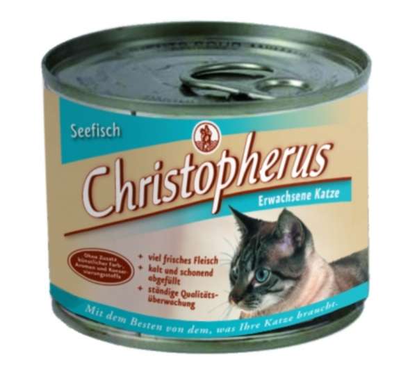 Christopherus Erwachsene Katze, mit Seefisch, 6x200g