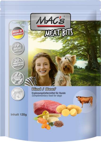 MACs Meat Bits | mit Rind | 120g Hundesnacks