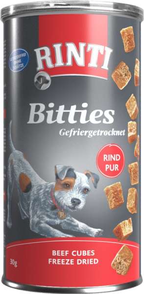 Rinti Bitties | mit Rind Pur | 30 g Hundesnacks