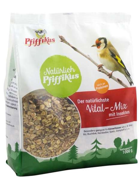 Pfiffikus Vital Mix | mit Insekten | 1 kg Vogelfutter