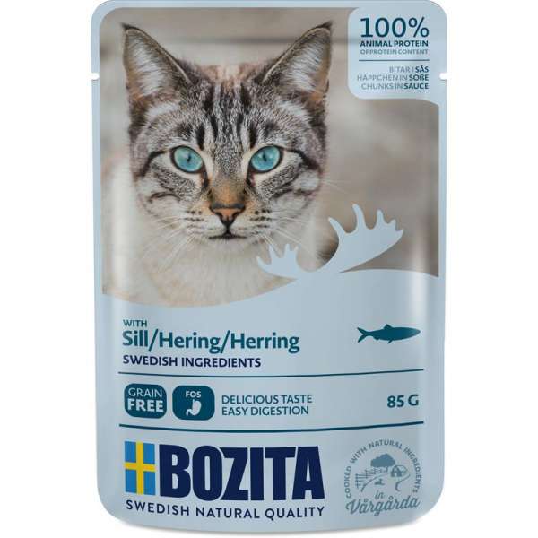 Bozita Cat | Häppchen in Soße mit Hering | 6x 85g Pouch