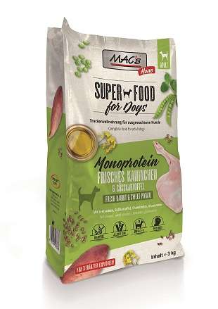 Mac&#039;s Dog Mono | mit Kaninchen &amp; Süsskartoffel | 3kg Hundetrockenfutter