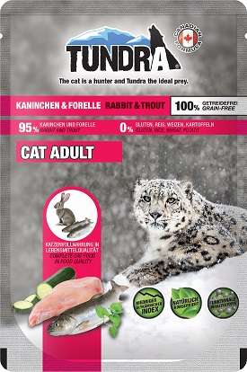 Tundra Cat | mit Kaninchen &amp; Forelle | 16x 85 g Pouch Katzenfutter