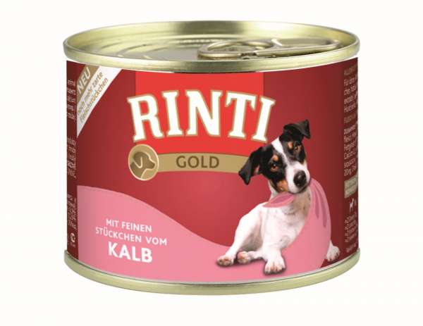 Rinti Gold | mit Kalbstücken | 12x185g Hundefutter