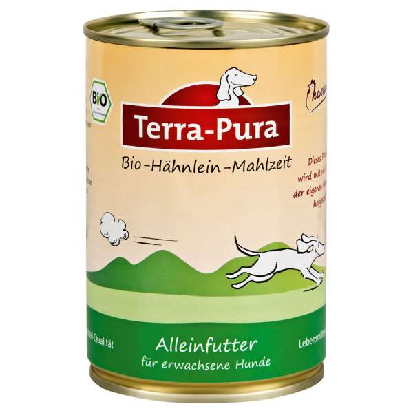 Terra-Pura | Bio-Hähnleinmahlzeit | Glutenfreies Hundefutter
