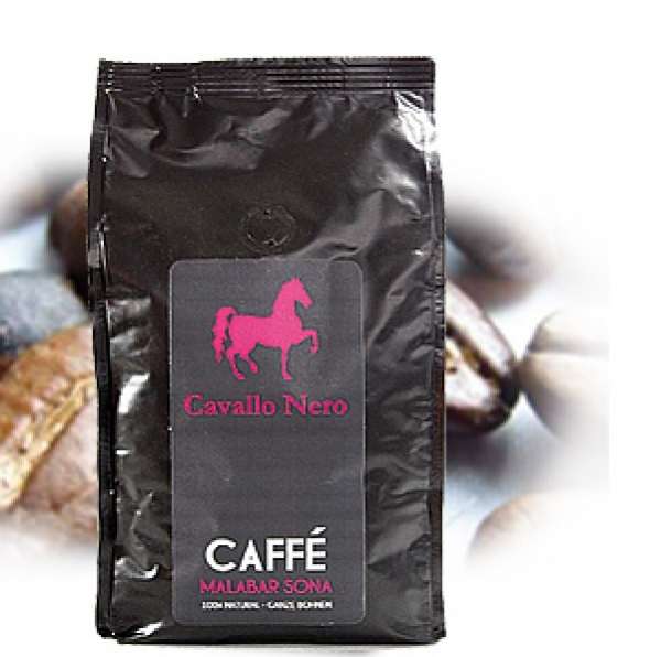 Cavallo Nero Caffee Malabar Sona | ganze Bohnen | kbA | 500g
