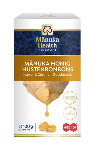 Manuka-Honig Ingwer-Zitrone Hustenbonbons MGO 400+ | 100g
