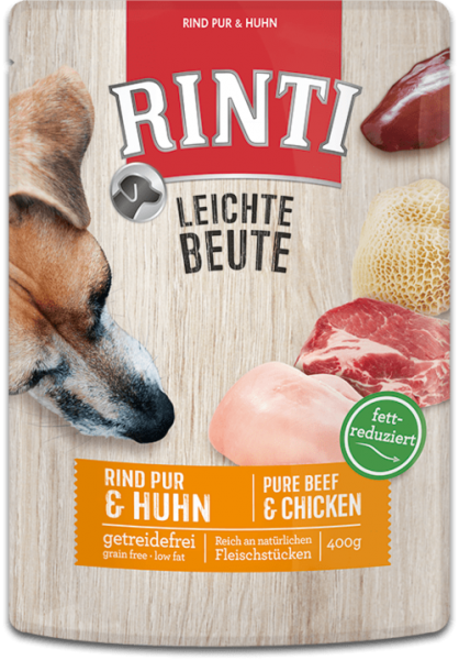 Rinti Leichte Beute | Rind und Huhn | 10x400g Hundefutter