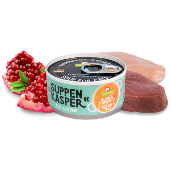 GranataPet Suppenkasper | mit Huhn &amp; Thunfisch | 12x 70 gD Katzenfutter