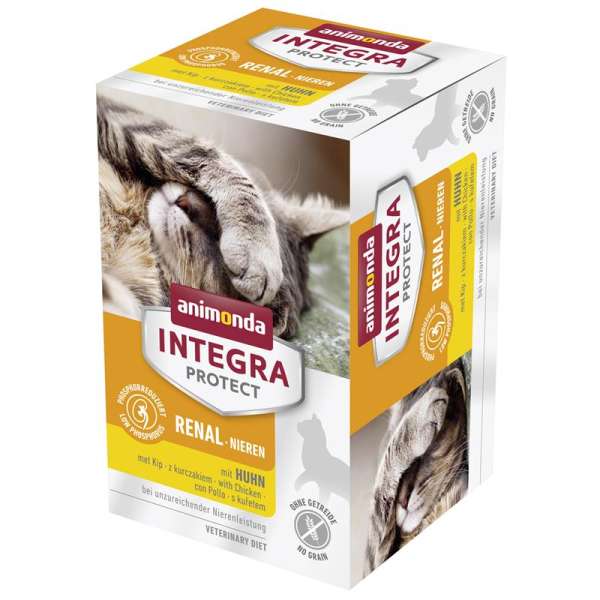 Animonda Integra Protect Cat Renal | mit Huhn | 24x85g Schalen Katzenfutter